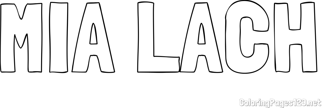 MIA LACH Coloring Page