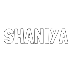 SHANIYA Coloring Page
