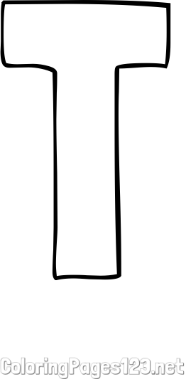 T Coloring Page