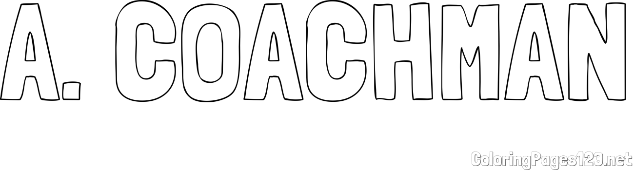 A. COACHMAN Coloring Page