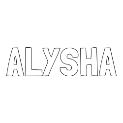 ALYSHA Coloring Page
