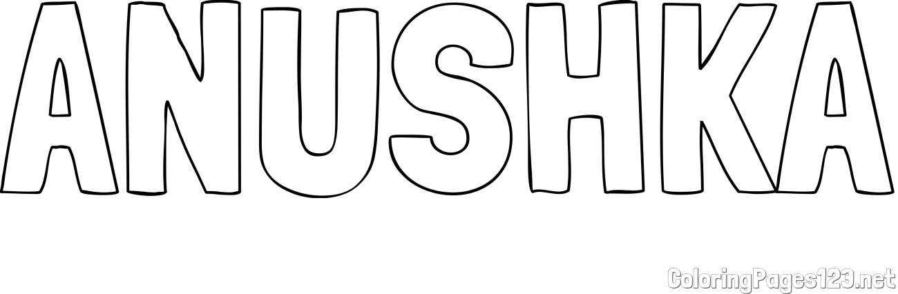 ANUSHKA Coloring Page