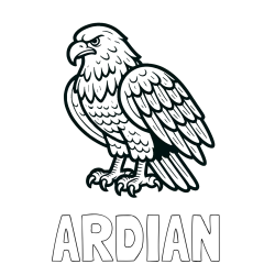 Online Created Coloring Page - ARDIAN Coloring Page and Kids’ Eagle Coloring Page