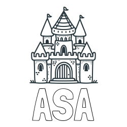 Online Created Coloring Page - ASA Coloring Page and Beautiful Castle Coloring Page for Kids