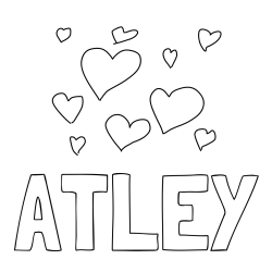 Online Created Coloring Page - ATLEY Coloring Page and Coloring page of hearts 😍