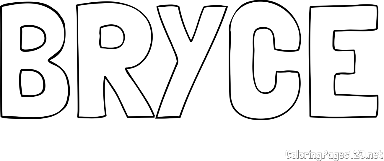 BRYCE Coloring Page