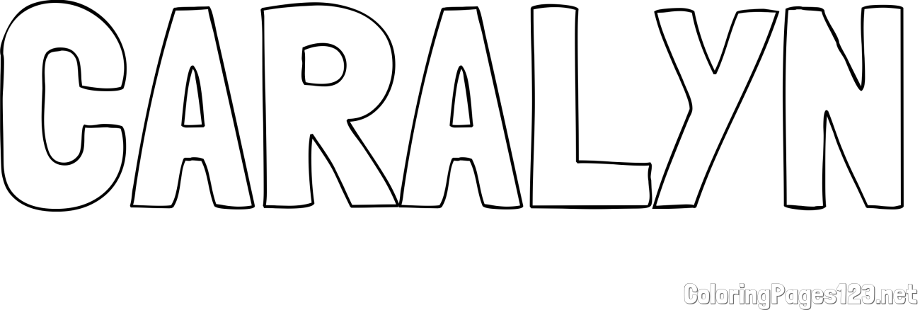 CARALYN Coloring Page