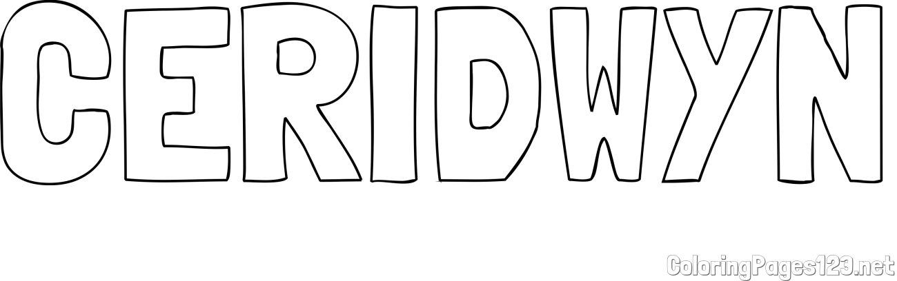 CERIDWYN Coloring Page