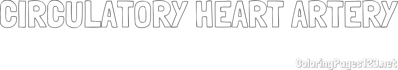 CIRCULATORY HEART ARTERY Coloring Page