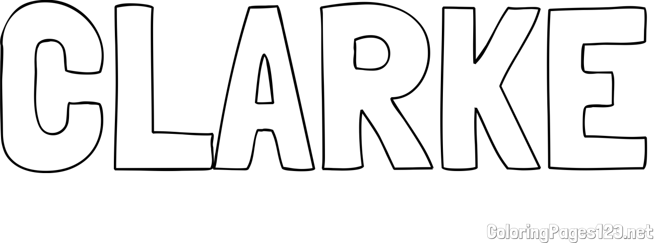 CLARKE Coloring Page