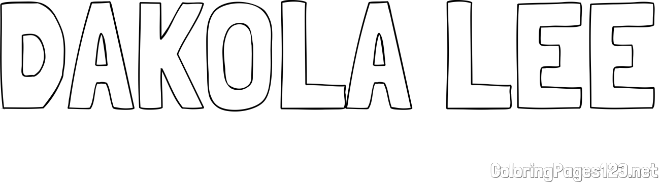 DAKOLA LEE Coloring Page