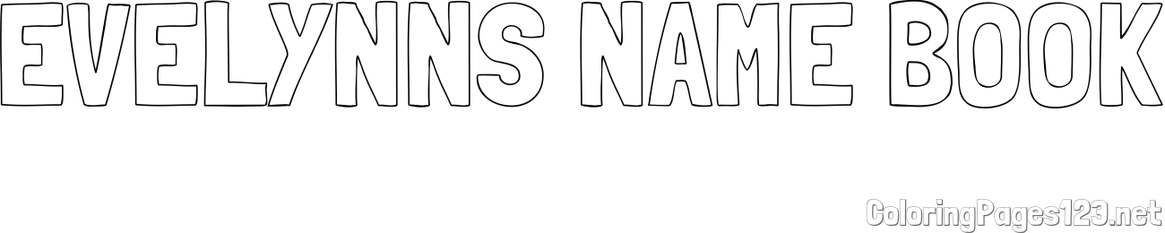 EVELYNNS NAME BOOK Coloring Page