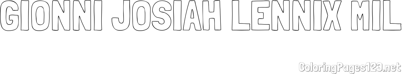 GIONNI JOSIAH LENNIX MIL Coloring Page
