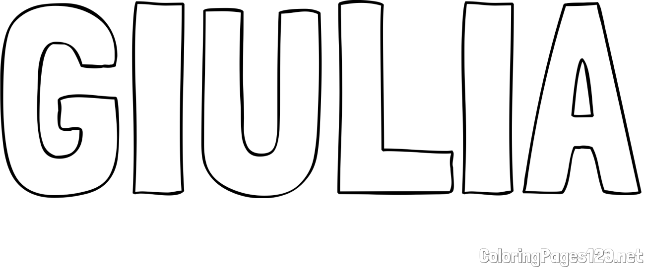GIULIA Coloring Page
