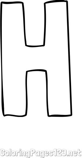 H Coloring Page