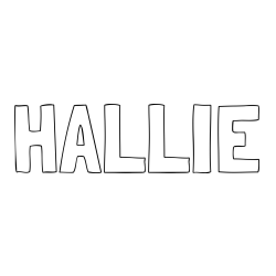HALLIE Coloring Page