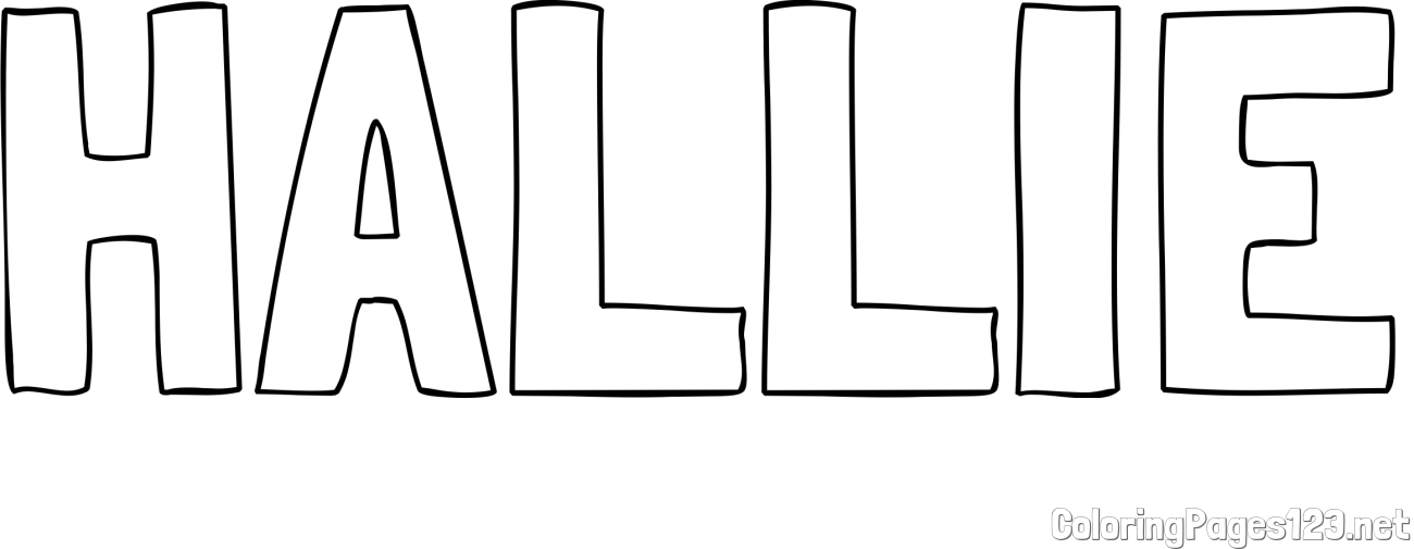 HALLIE Coloring Page