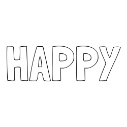 Online Created Coloring Page - HAPPY Coloring Page