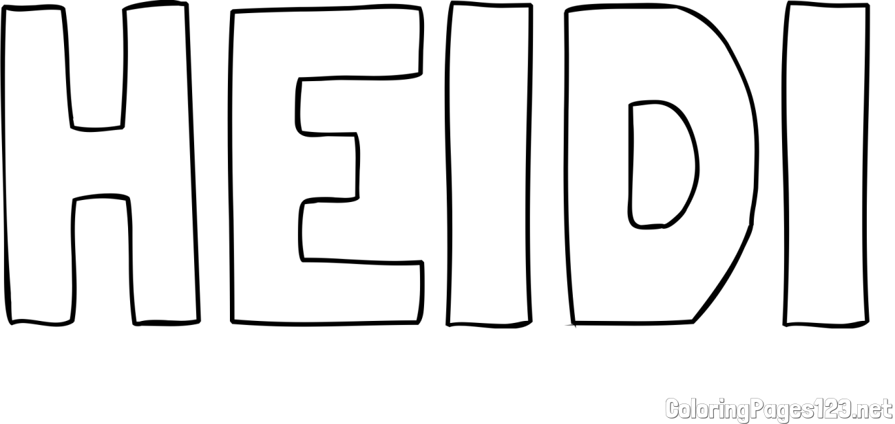 HEIDI Coloring Page