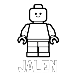 Online Created Coloring Page - JALEN Coloring Page and Easy LEGO Character Coloring Page