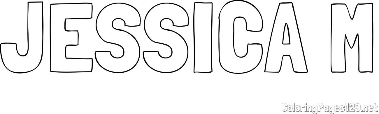 JESSICA M Coloring Page