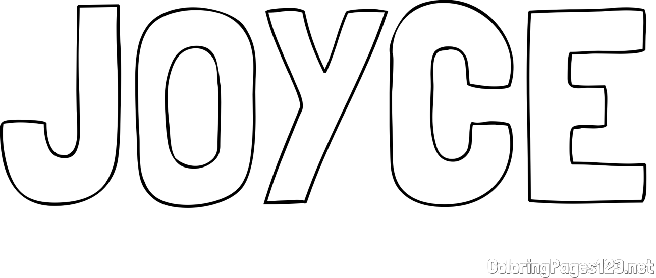 JOYCE Coloring Page