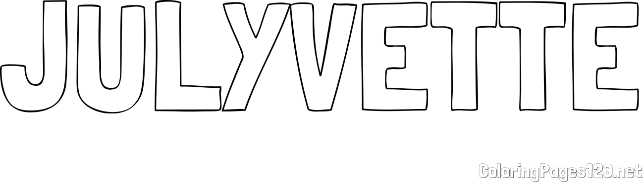 JULYVETTE Coloring Page