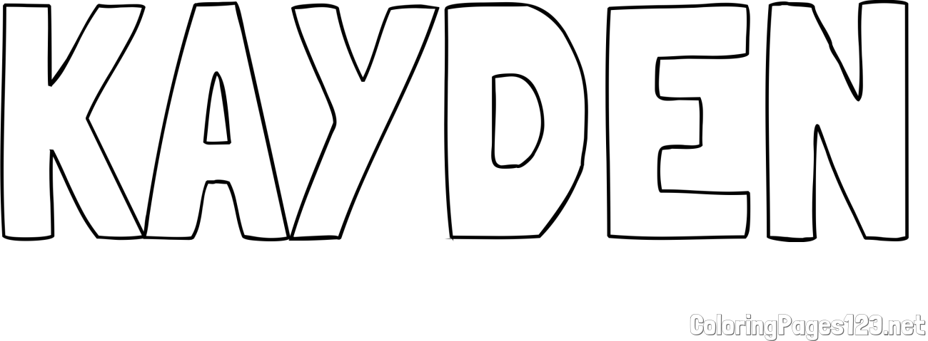 KAYDEN Coloring Page