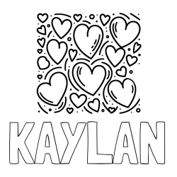 KAYLAN Coloring Page and Free Printable Coloring Page of Hearts
