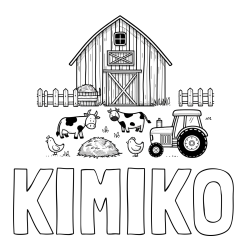 Online Created Coloring Page - KIMIKO Coloring Page and Kids Farm Coloring Page