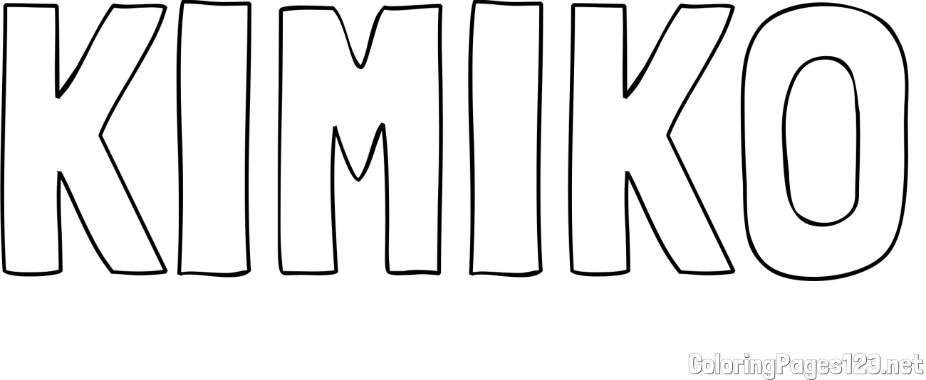 KIMIKO Coloring Page