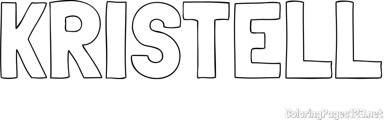 KRISTELL Coloring Page