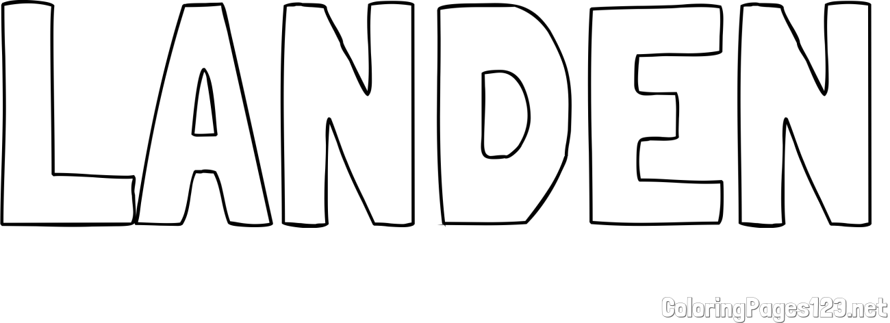 LANDEN Coloring Page
