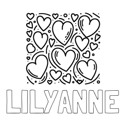 LILYANNE Coloring Page and Free Printable Coloring Page of Hearts