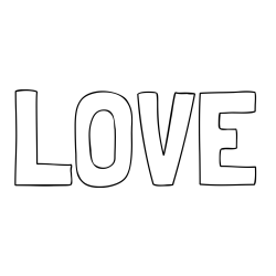 Online Created Coloring Page - LOVE Coloring Page