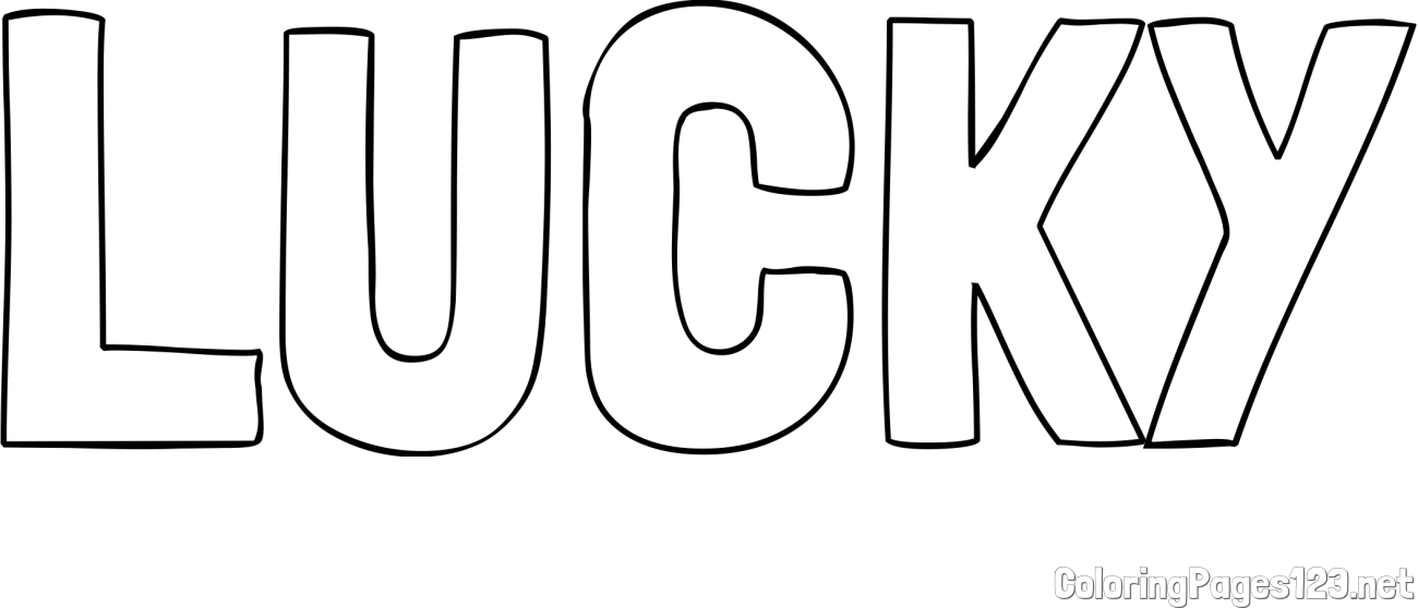 LUCKY Coloring Page