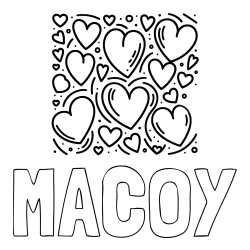 MACOY Coloring Page and Free Printable Coloring Page of Hearts