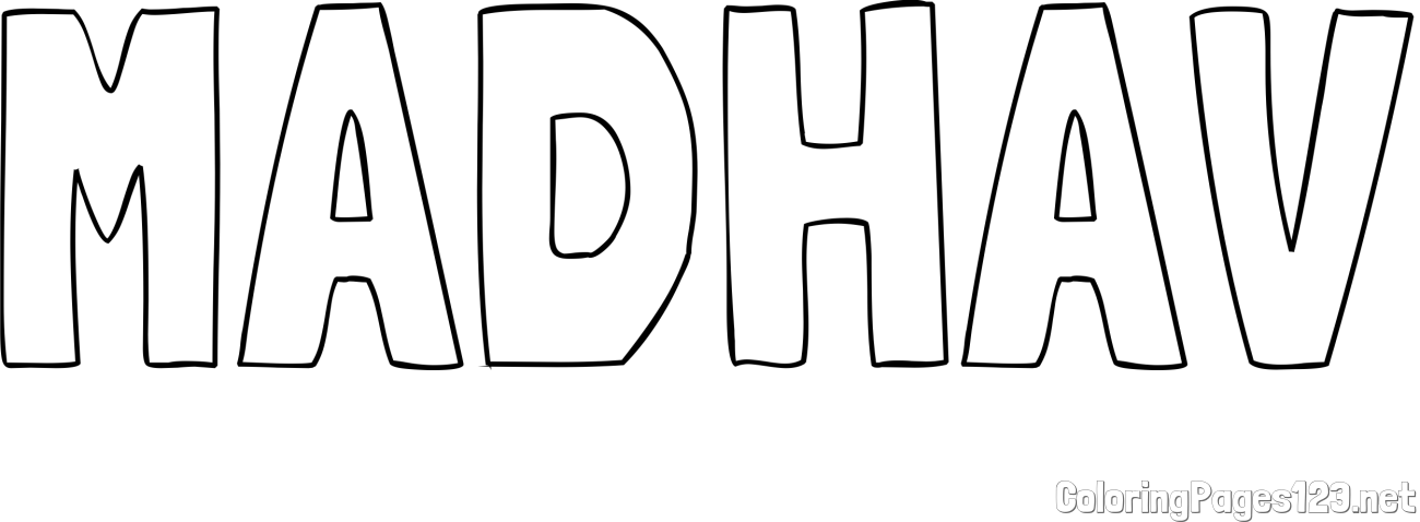 MADHAV Coloring Page