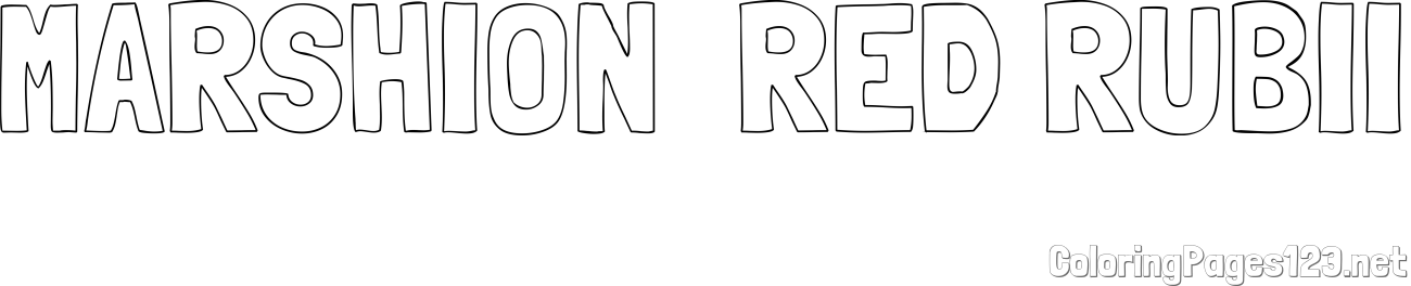 MARSHION  RED RUBII Coloring Page