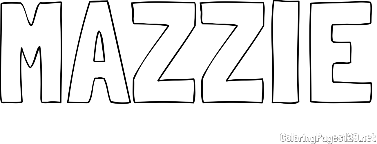 MAZZIE Coloring Page