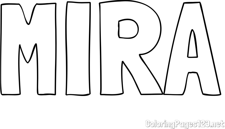MIRA Coloring Page