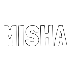 MISHA Coloring Page