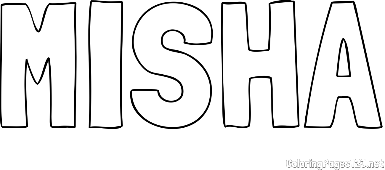 MISHA Coloring Page