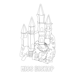 Online Created Coloring Page - MISS BISHOP Coloring Page and Abstract Castle Coloring Page - Simple Yet Detailed