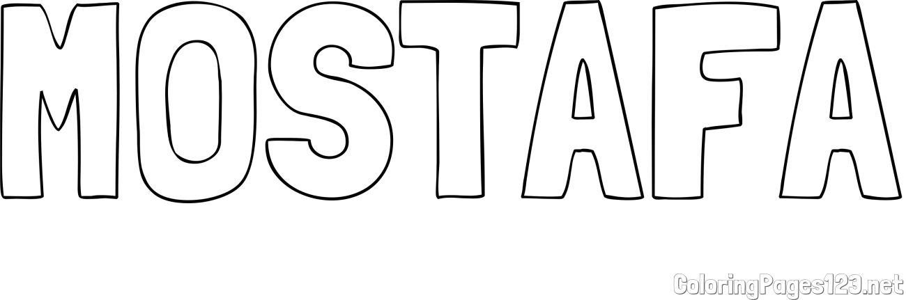 MOSTAFA Coloring Page