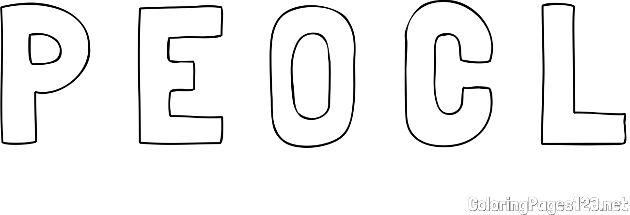 P E O C L Coloring Page