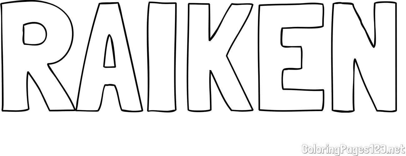 RAIKEN Coloring Page