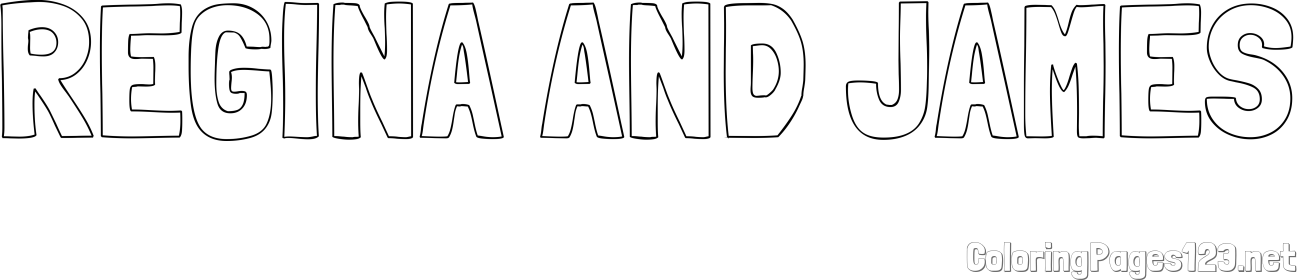 REGINA AND JAMES Coloring Page