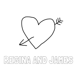 REGINA AND JAMES Coloring Page and Heart Pierced by an Arrow Coloring Page