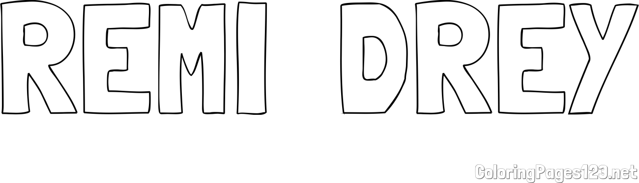 REMI  DREY Coloring Page